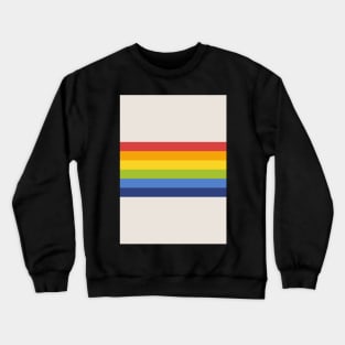 Retro Rainbow Stripe Crewneck Sweatshirt